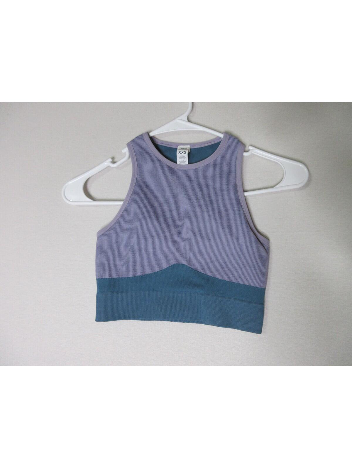 Dsg Twitch +Allison Womens Pinstripe Crew Neck Sport Bra Sleeveless Size Xxs